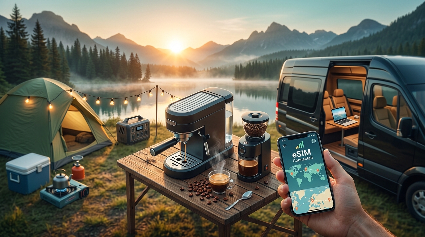 Smart Travel Shopping: Coffee, Camping, eSIM & Ride Deals
